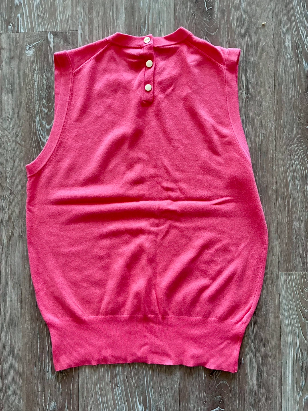 Pink Sleeveless Sweater Vest - M - photo 2
