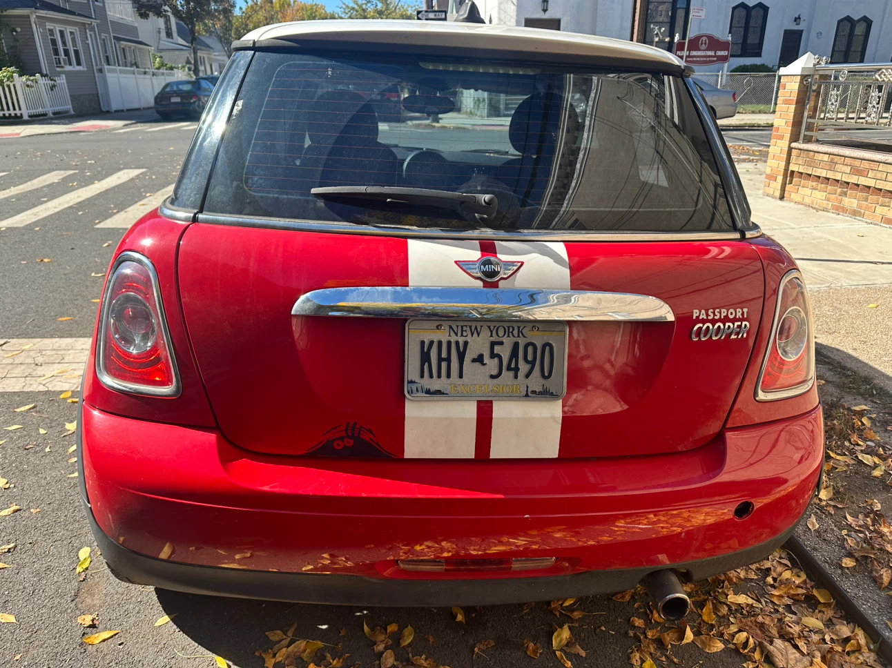 Red Mini Cooper 2013 with White Stripes - photo 4
