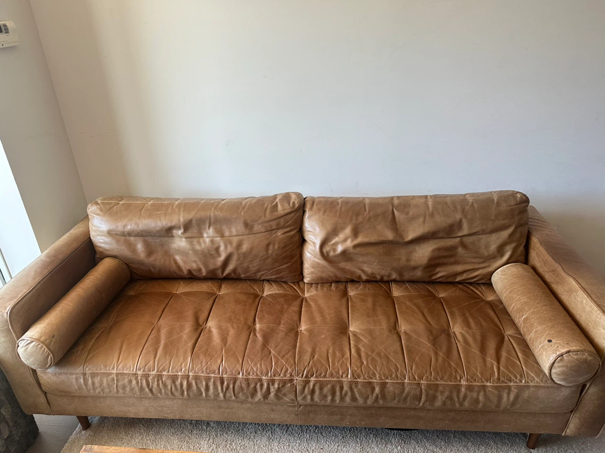 Tan Leather Sofa