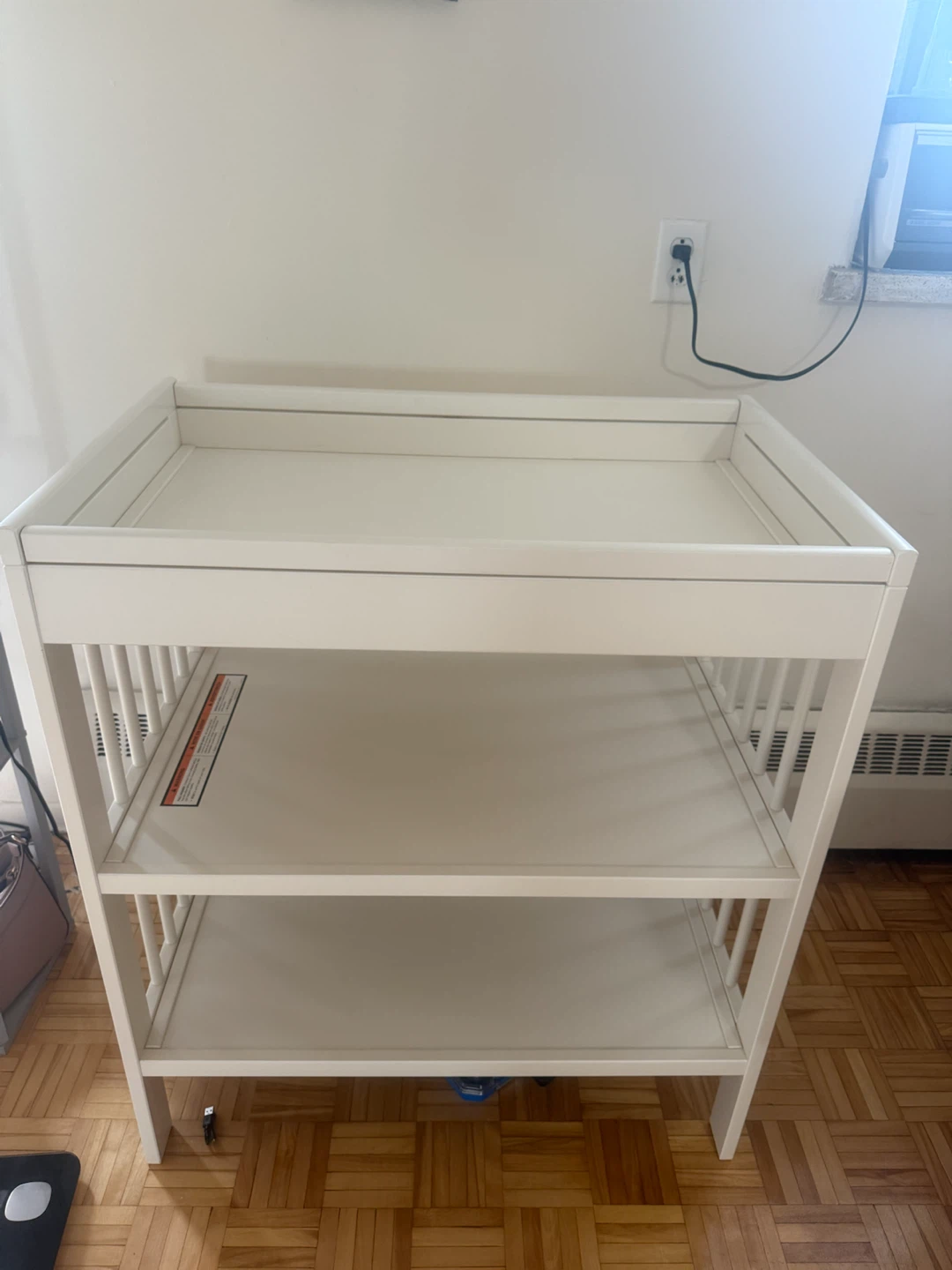 White Baby Change Table