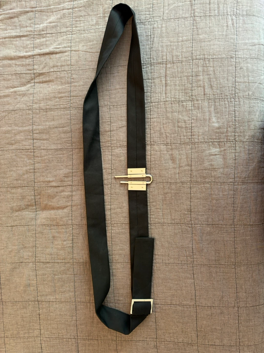Givenchy Black Strap with Silver-Tone Logo Buckle