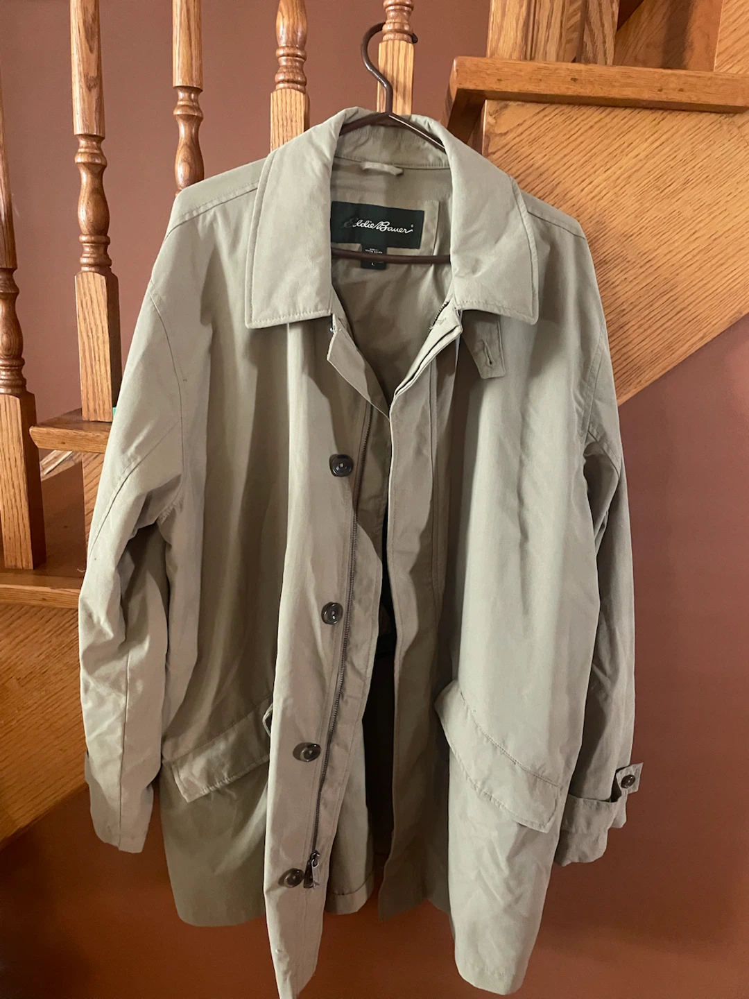 Eddie Bauer Men's Trench Coat - Size Large