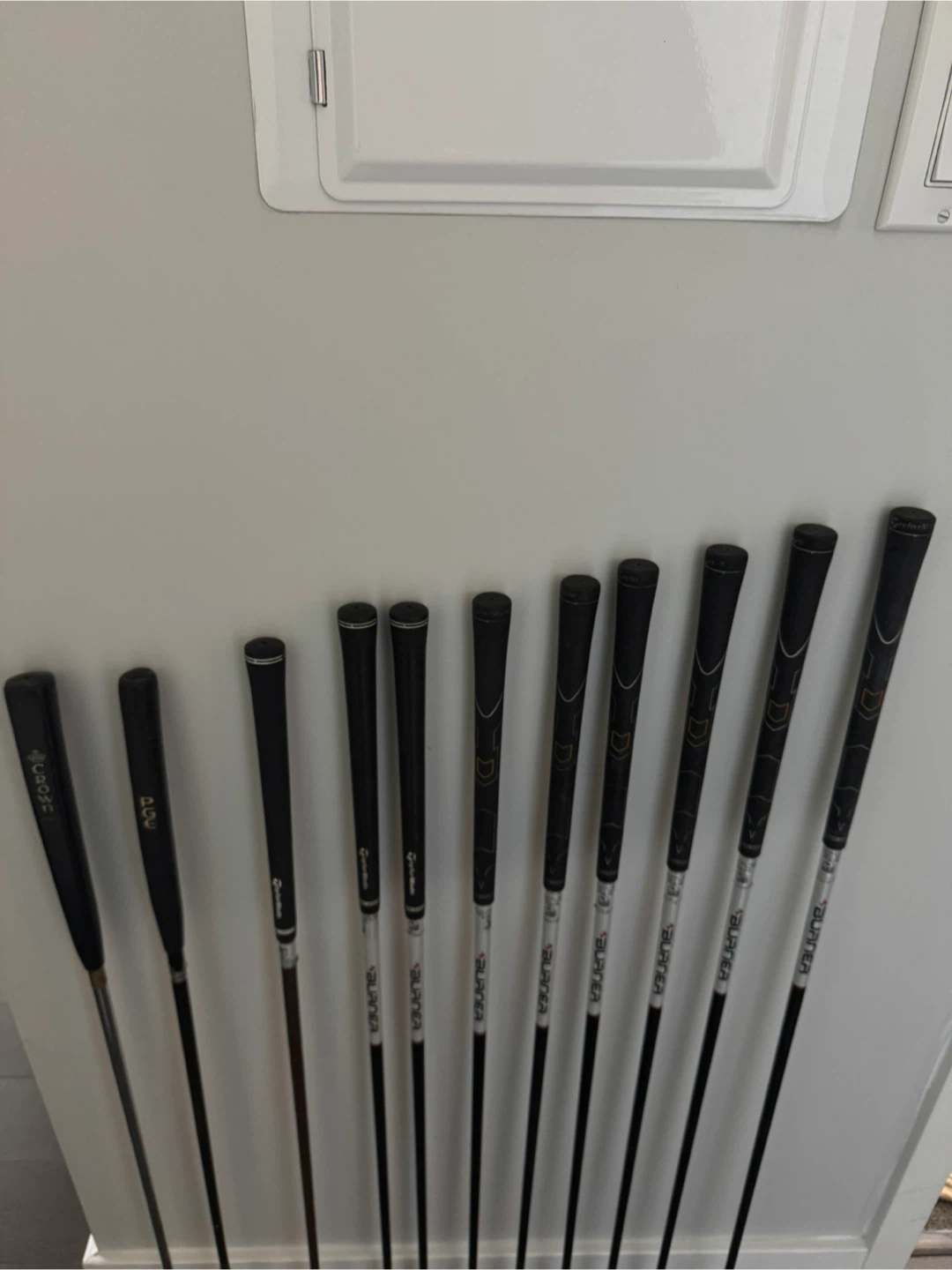 TaylorMade Burner Iron Set, Wilson r20 special wedge and Putters