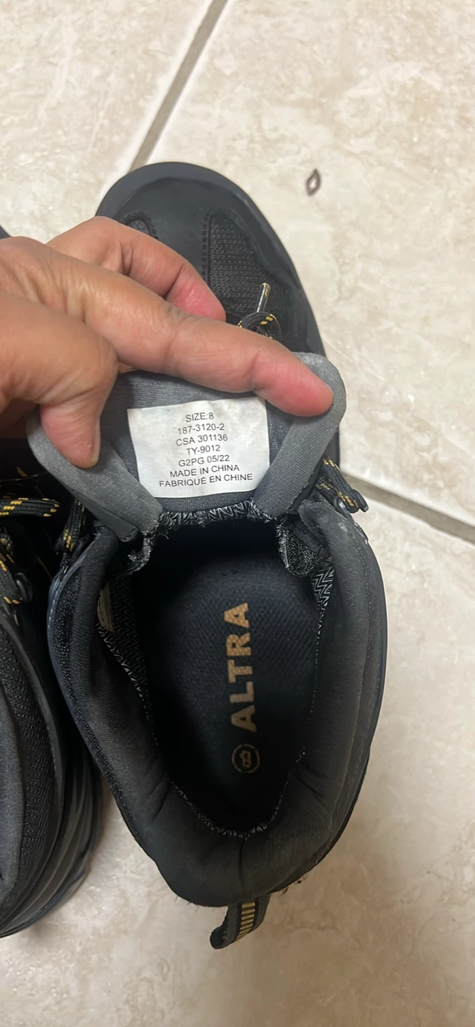 Altra Safety Boots Black Size 8