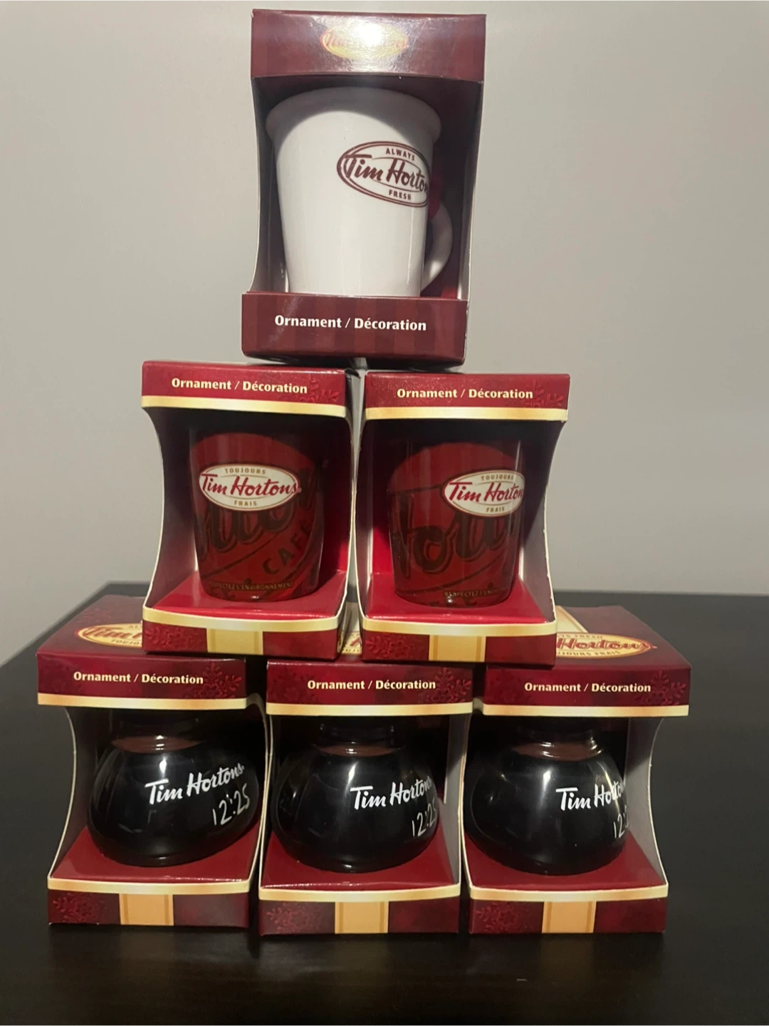 Set of 6 Tim Hortons Collectible Ornaments