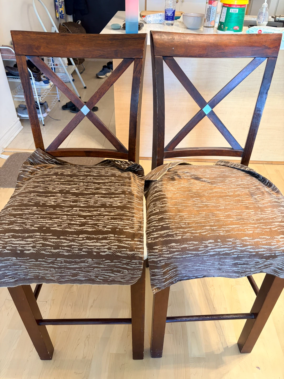 Set of Two Wooden Bar Stools - photo 3