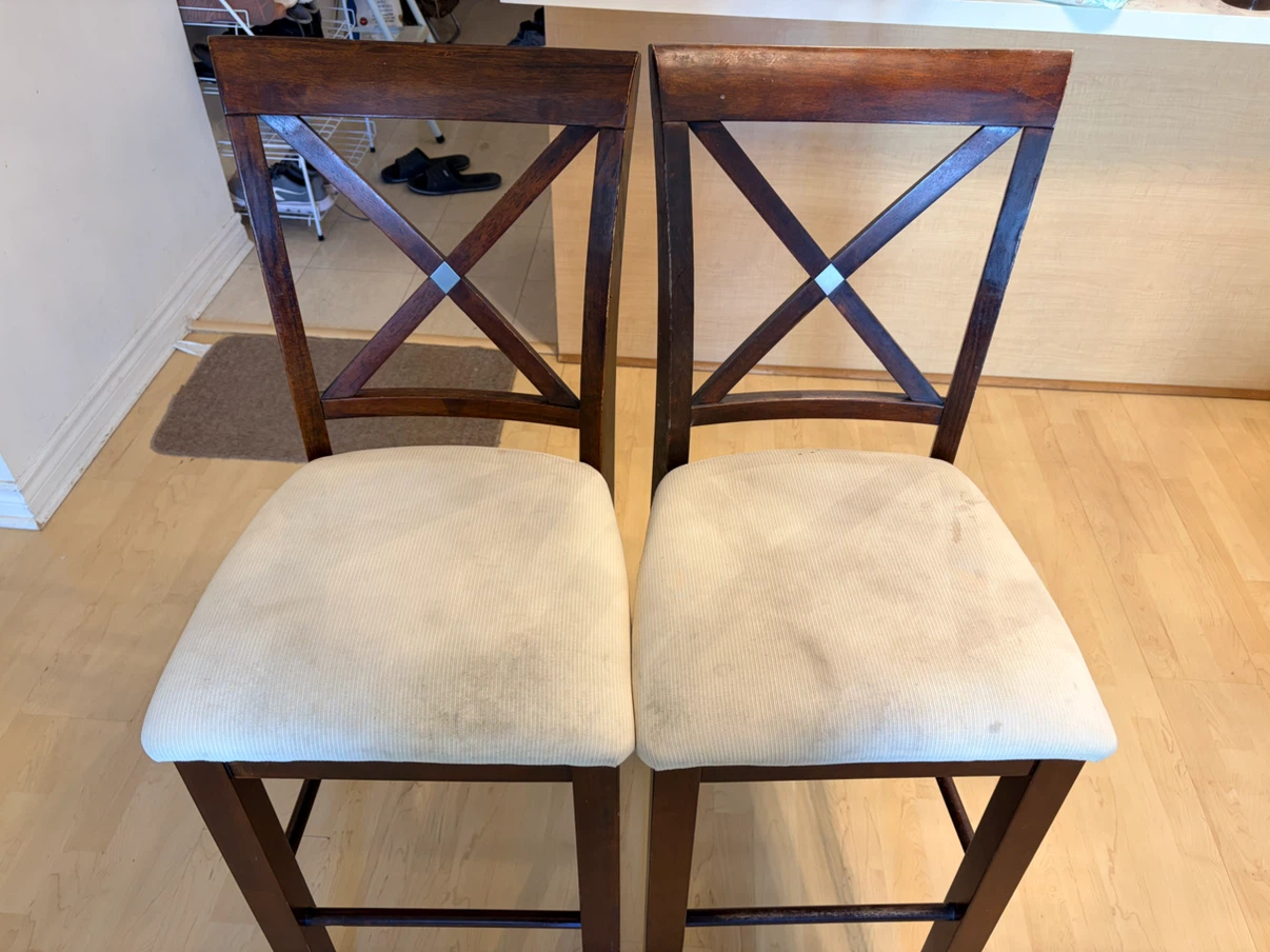 Set of Two Wooden Bar Stools - photo 4