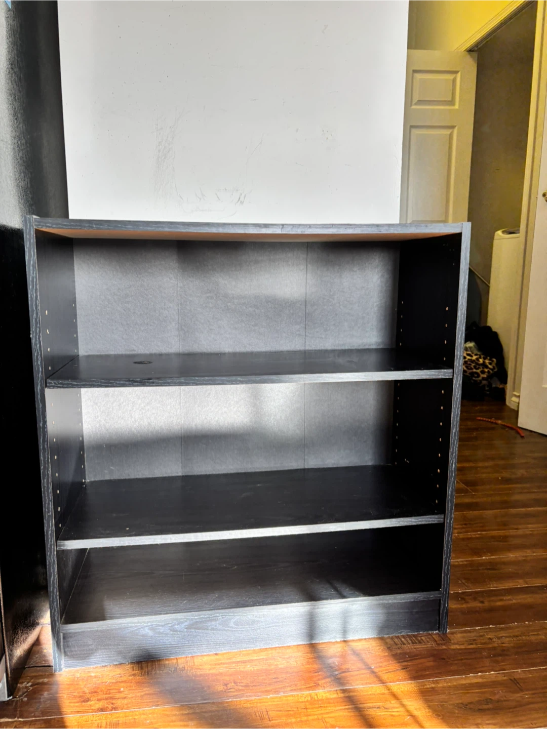 Black 3-Shelf Bookcase