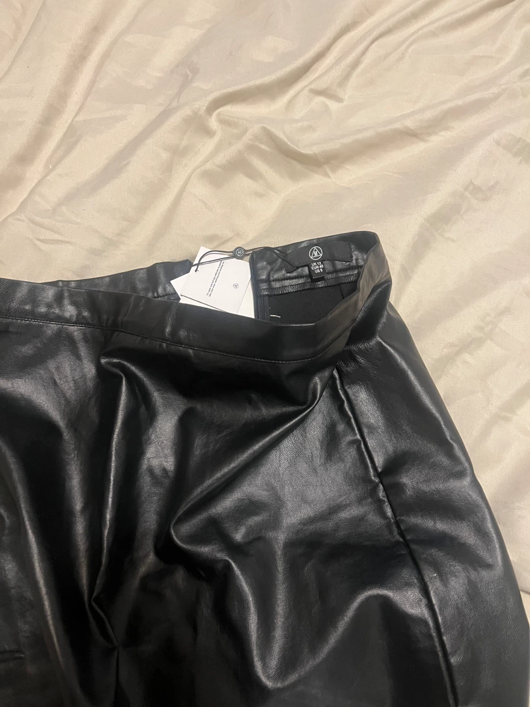 Missguided Black Faux Leather Skirt