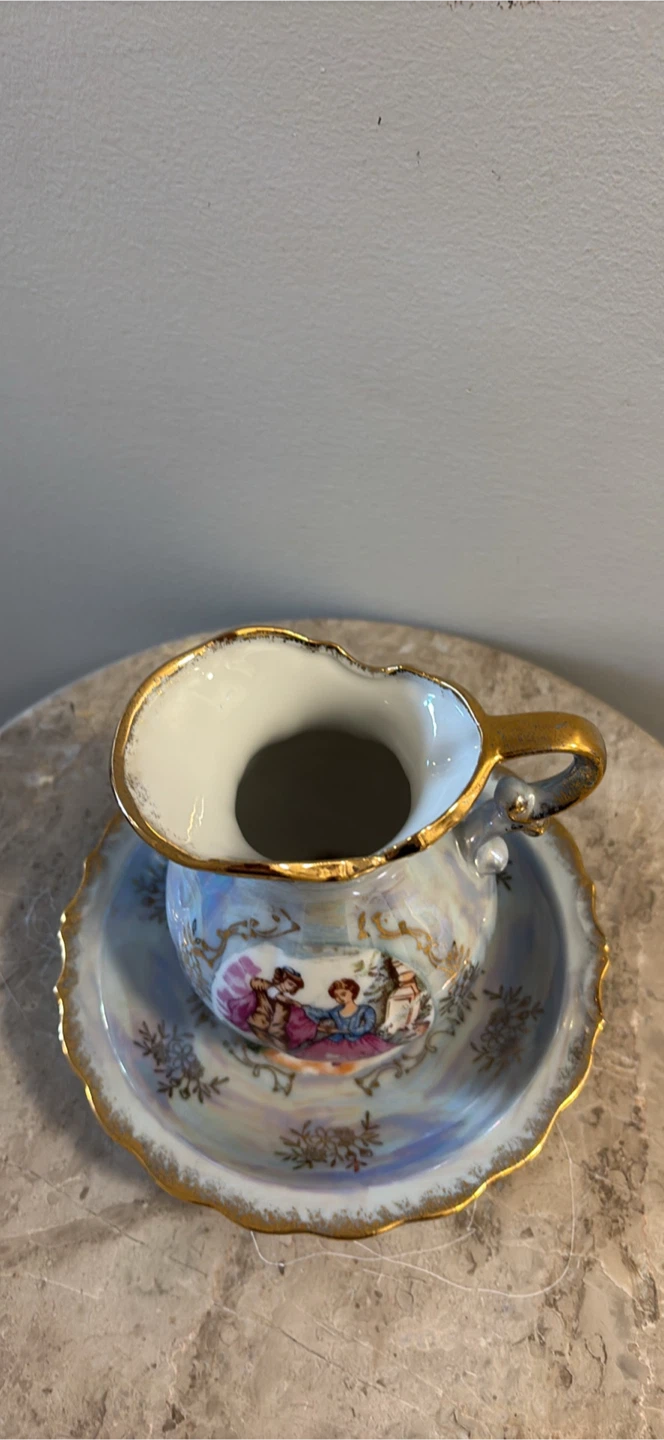 Vintage Giftcraft Porcelain Pitcher and Plate - photo 2