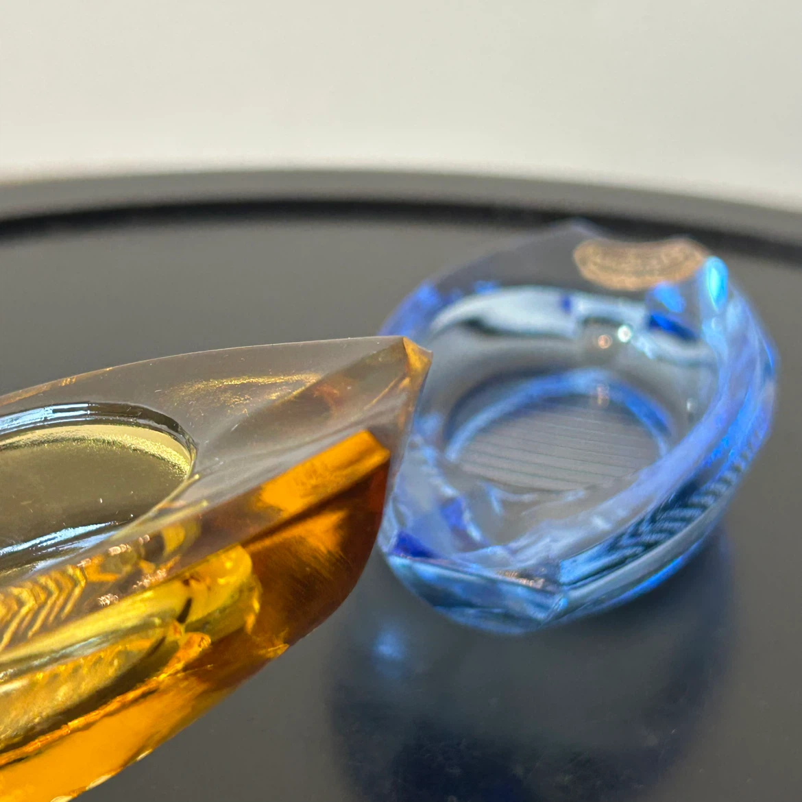 Vintage Bohemia Glass Oval Ashtrays / Trinket Dishes – Set of 3 - photo 5