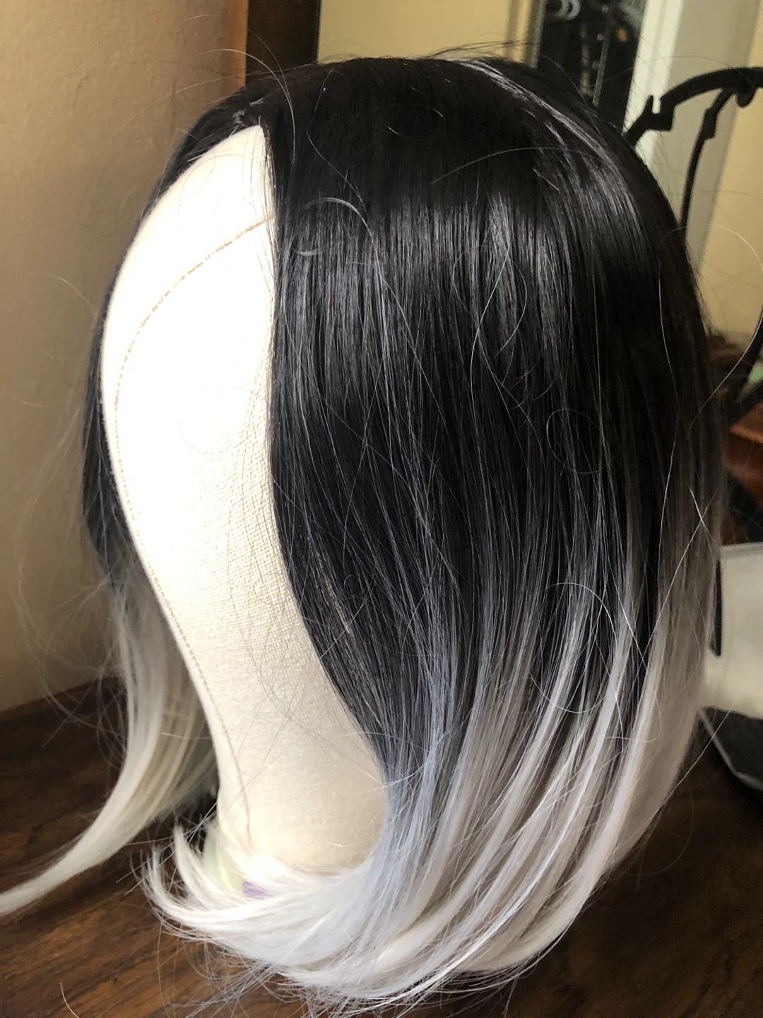 2 new & different style of new black & grey wig
