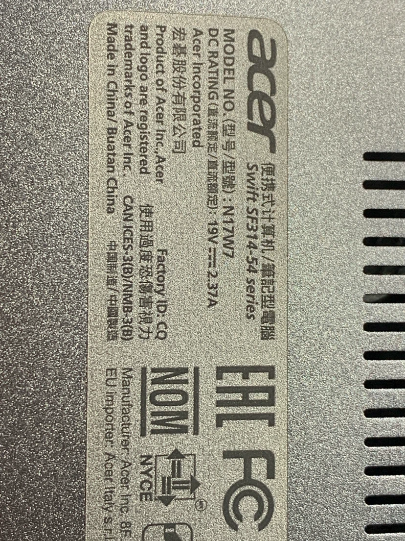 No SSD Acer Swift 14" Laptop Intel Core i5 8th Gen - photo 3