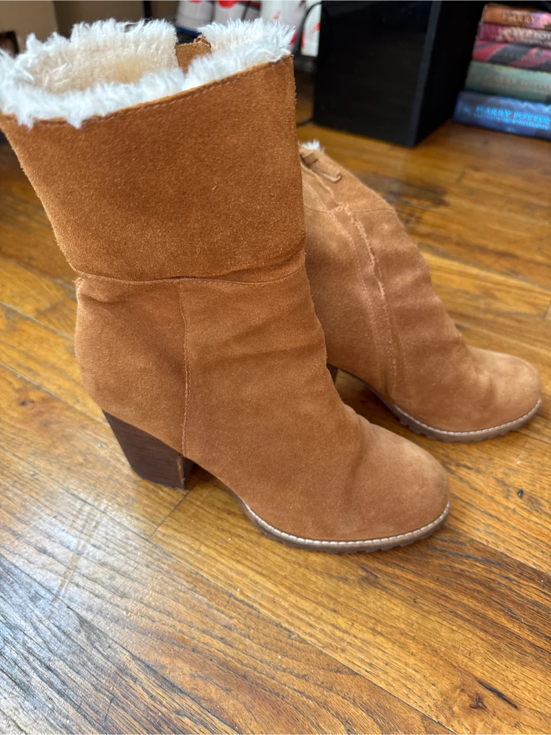 Size 8 Saks 5th Ave Brown Suede Ankle Boots