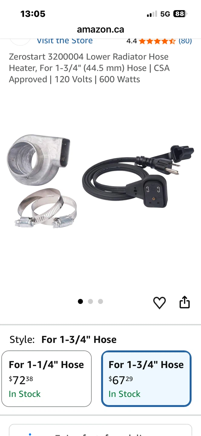 Zerostart Lower Radiator Hose Heater - photo 5