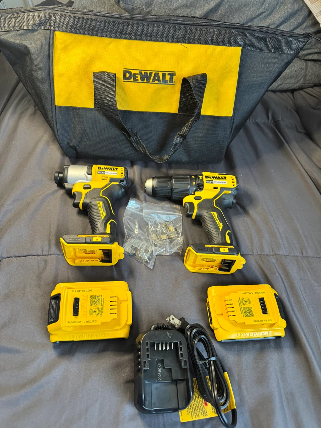 BRAND NEW DEWALT 20V Max Brushless Drill and Impact Driver Kit - photo 2