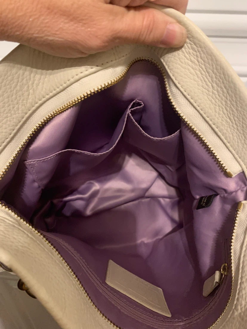 Coach Cream Leather Hobo Shoulder Bag Purse - photo 5