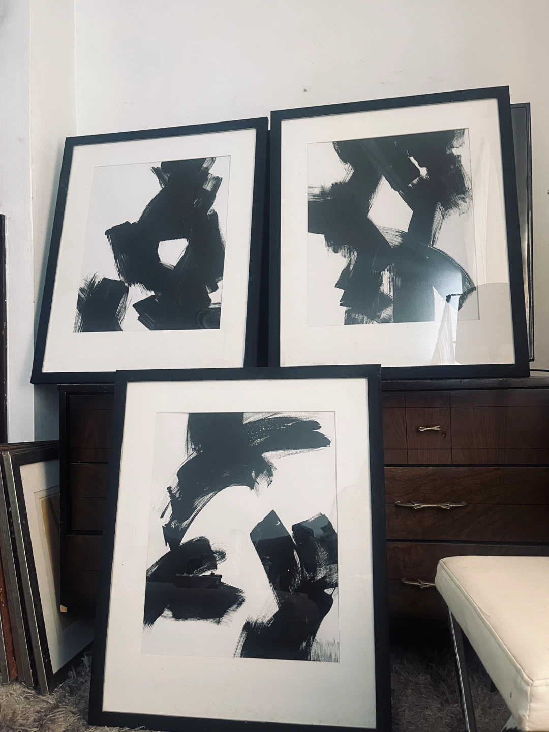 Set of 3 Abstract Art Originals - 26 x 32” - photo 2