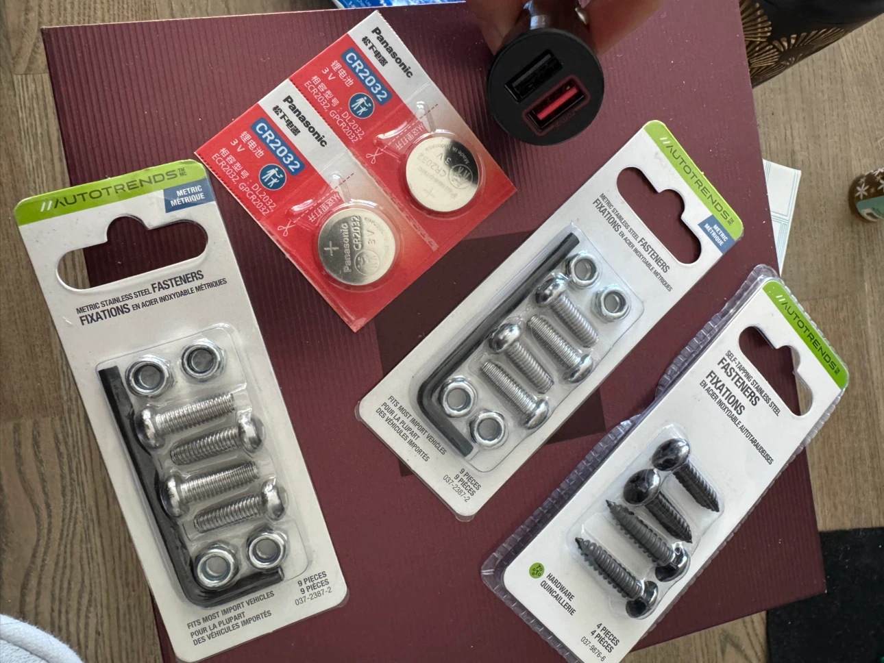 Autotrends Fasteners, Panasonic Batteries & Car Charger - photo 2