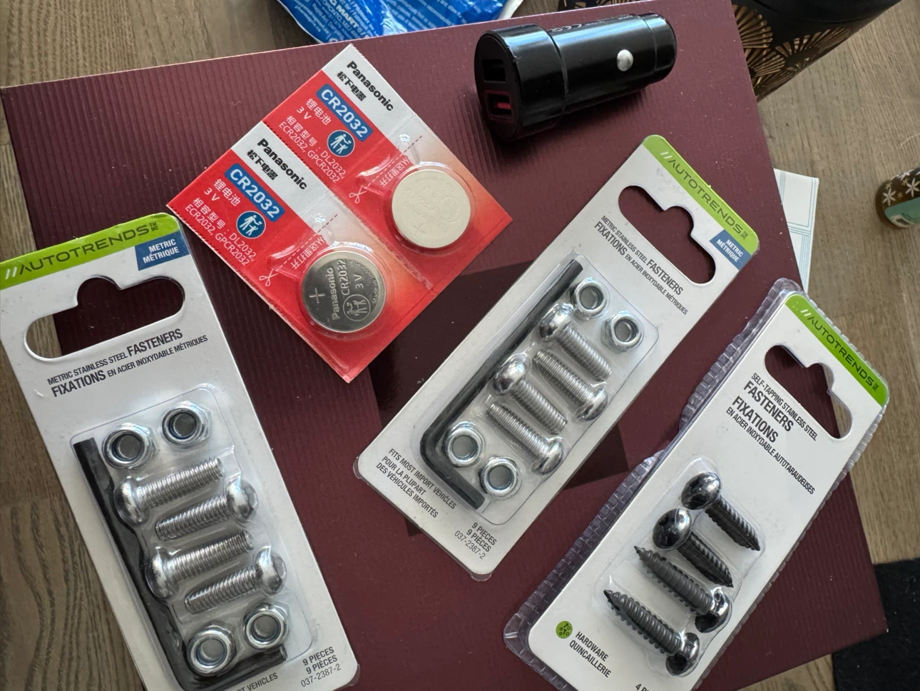 Autotrends Fasteners, Panasonic Batteries & Car Charger - photo 4