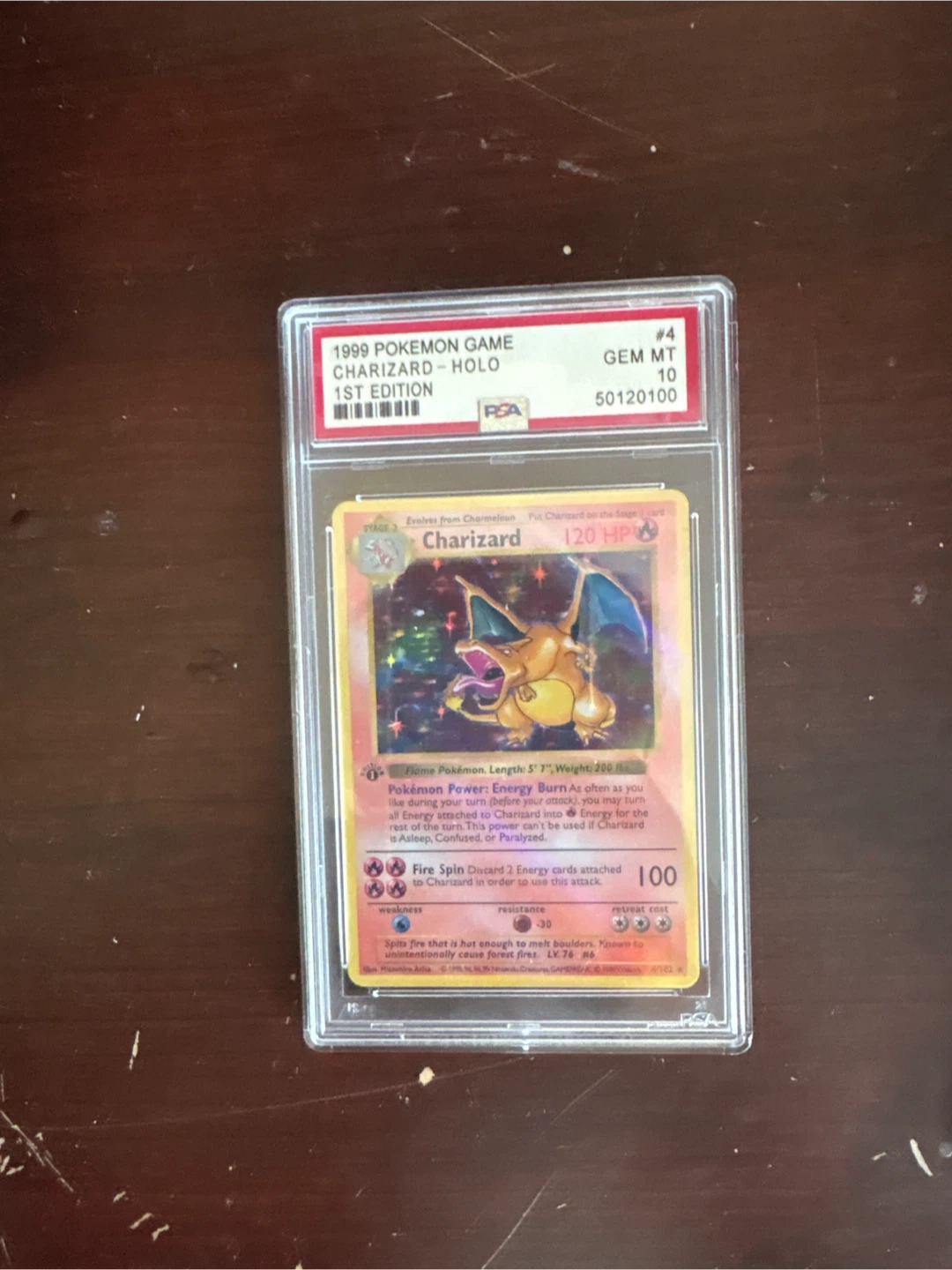 1999 Pokemon 1st Edition Charizard Holo PSA 10