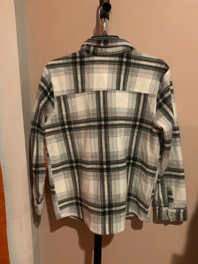 Wonder Nation Fleece long sleeve button up shirt