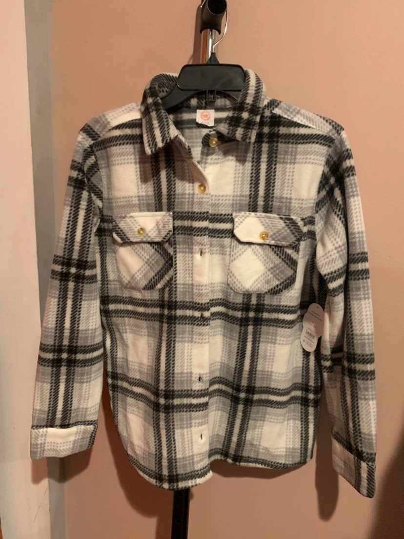 Wonder Nation Fleece long sleeve button up shirt - photo 2