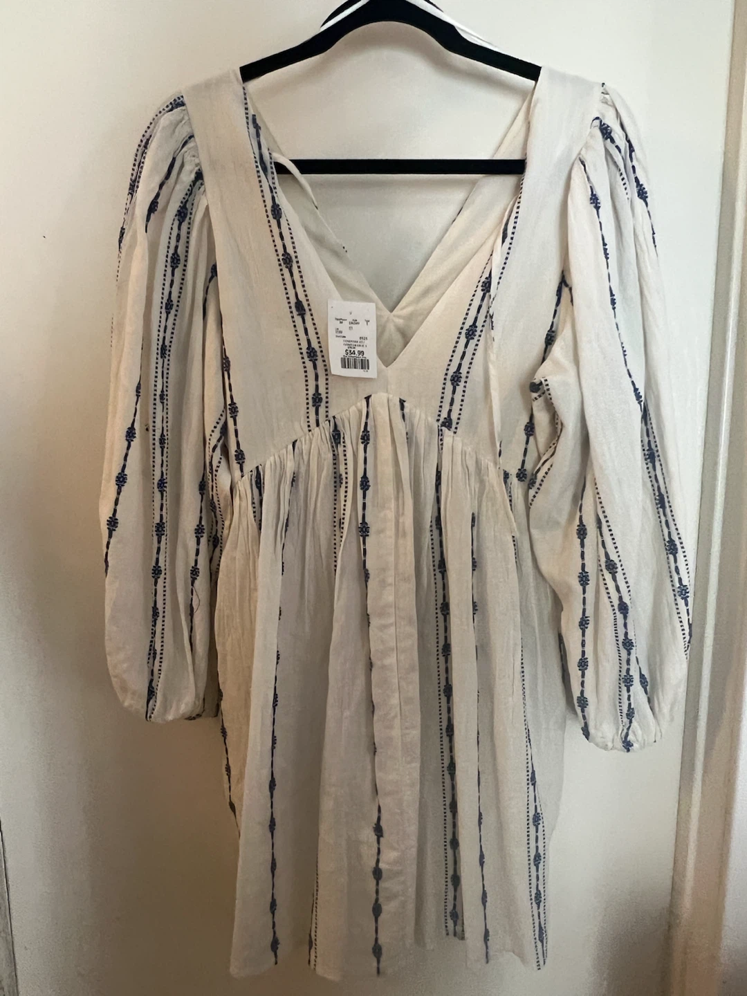 Joie White Embroidered V-Neck Dress - photo 2