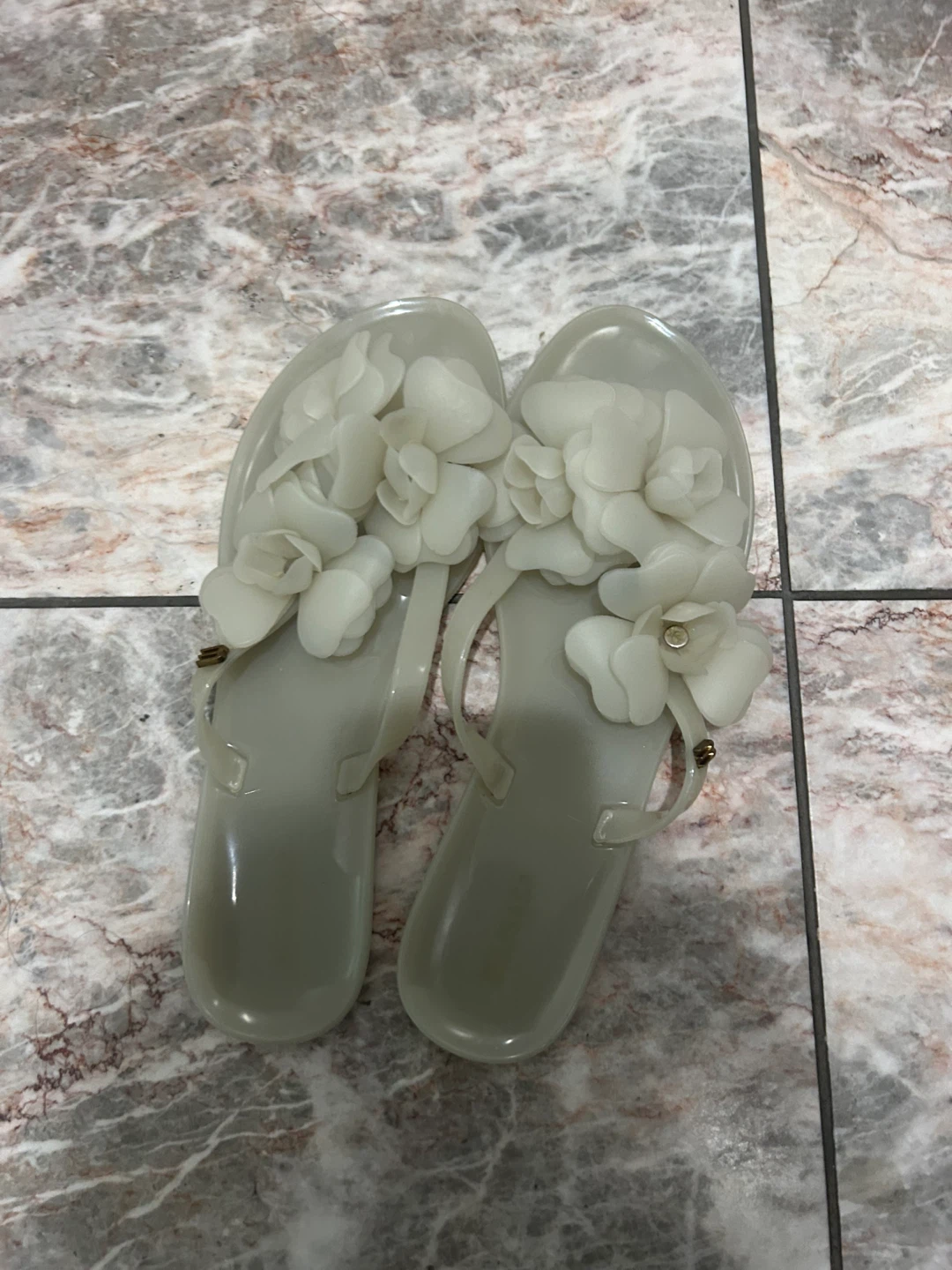 Size 8-8.5 Beach Waterproof Flower Jelly Sandals - photo 5