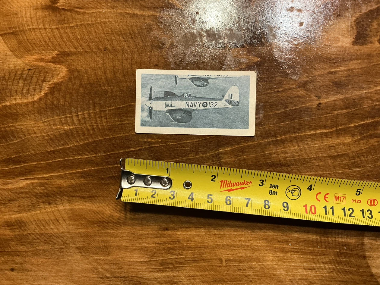 1950 Morse’s Tea & Coffee Hawker Sea Fury Trading Card #47 - photo 3