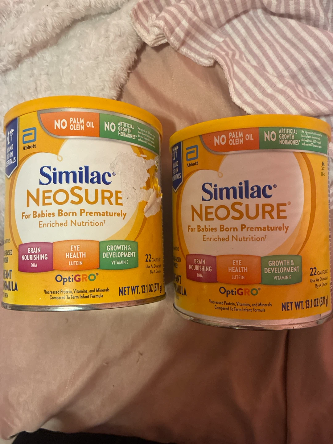 2 Cans of Similac NeoSure Infant Formula