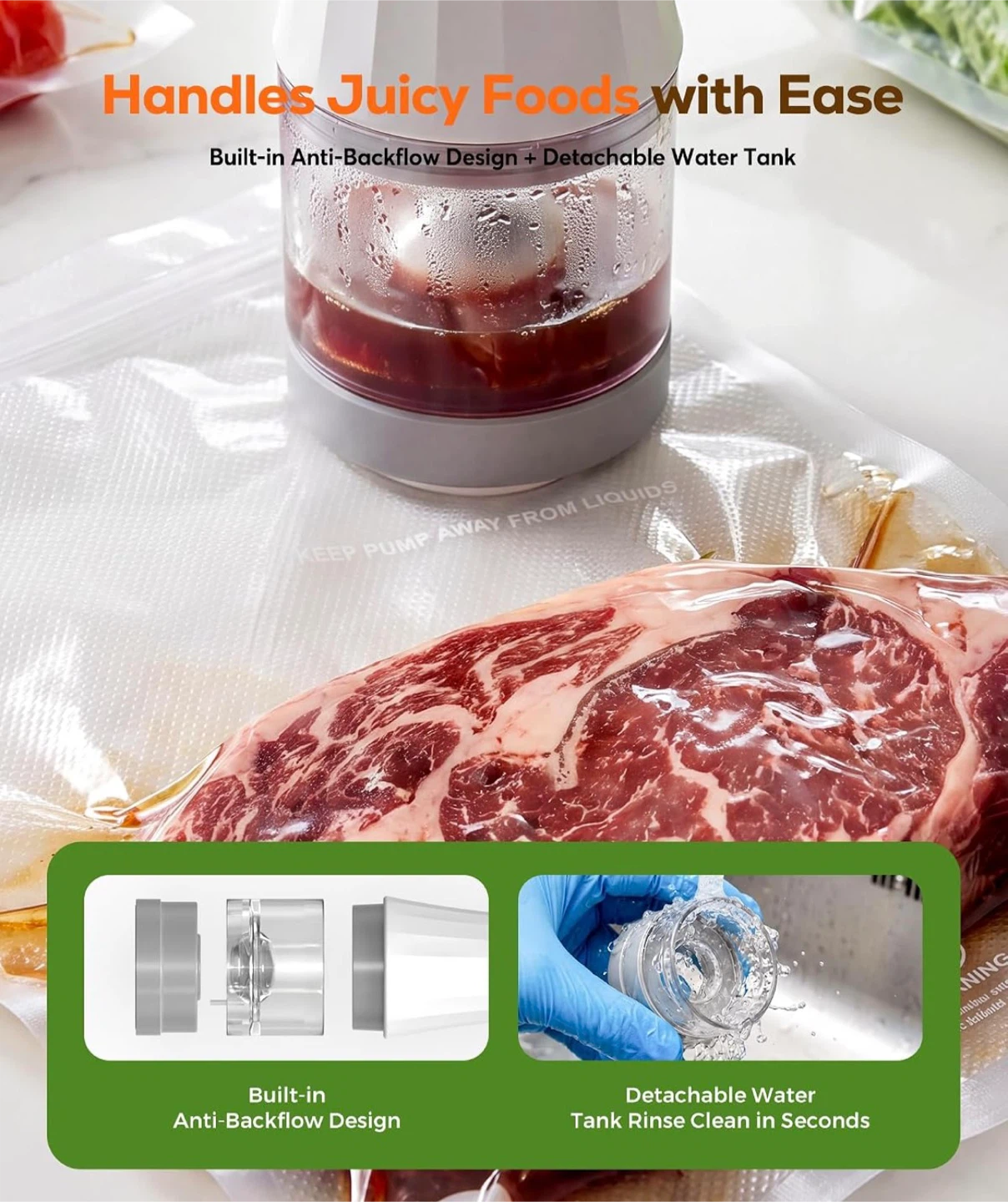 Portable Handheld Vacuum Sealer with 20 Bags - photo 4