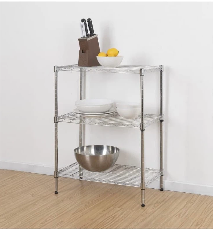 3-Tier Chrome Wire Storage Shelf