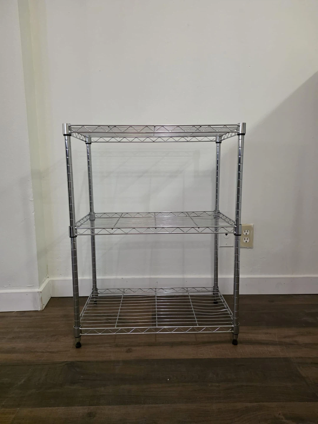 3-Tier Chrome Wire Storage Shelf - photo 2