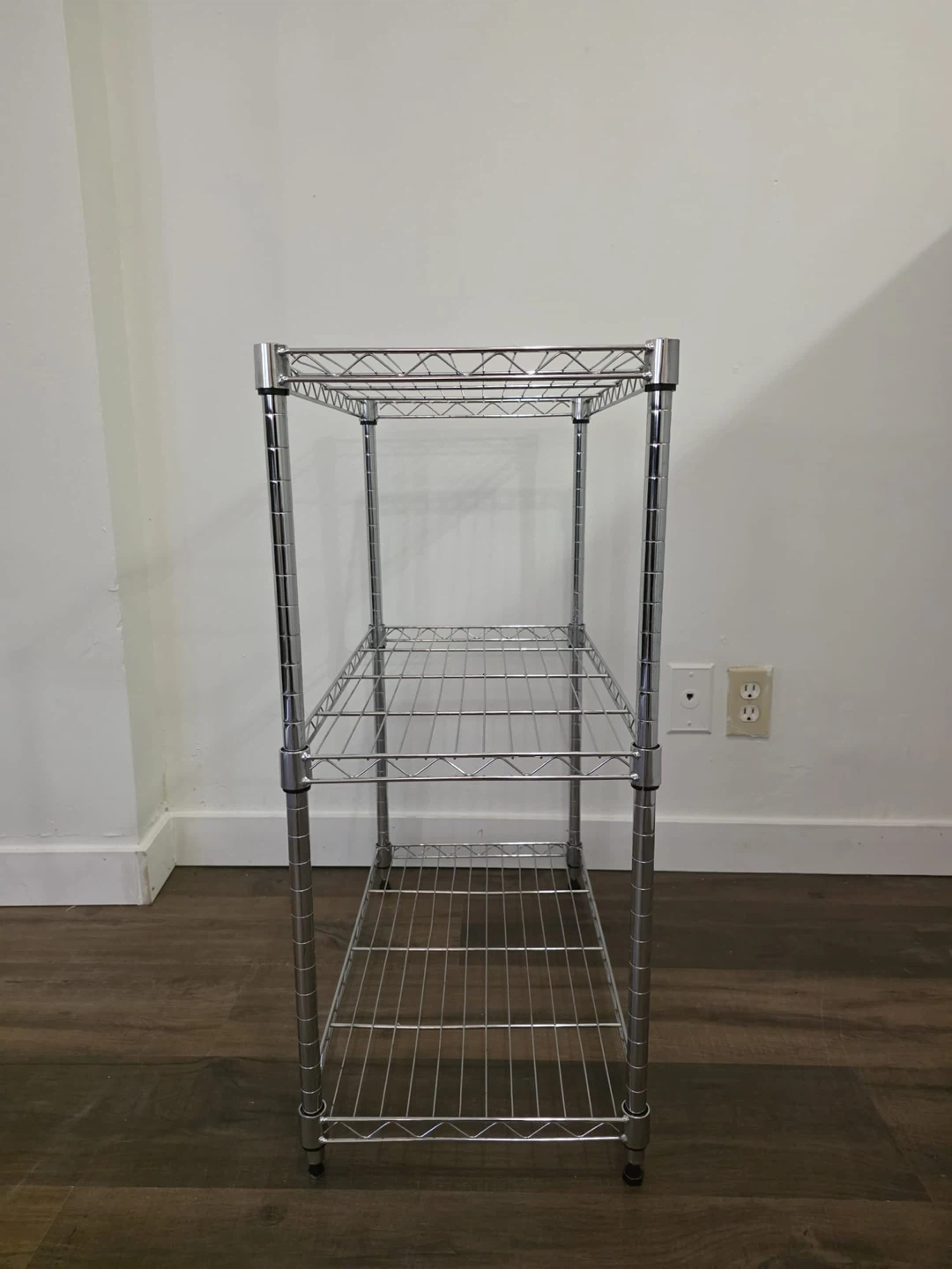 3-Tier Chrome Wire Storage Shelf - photo 3