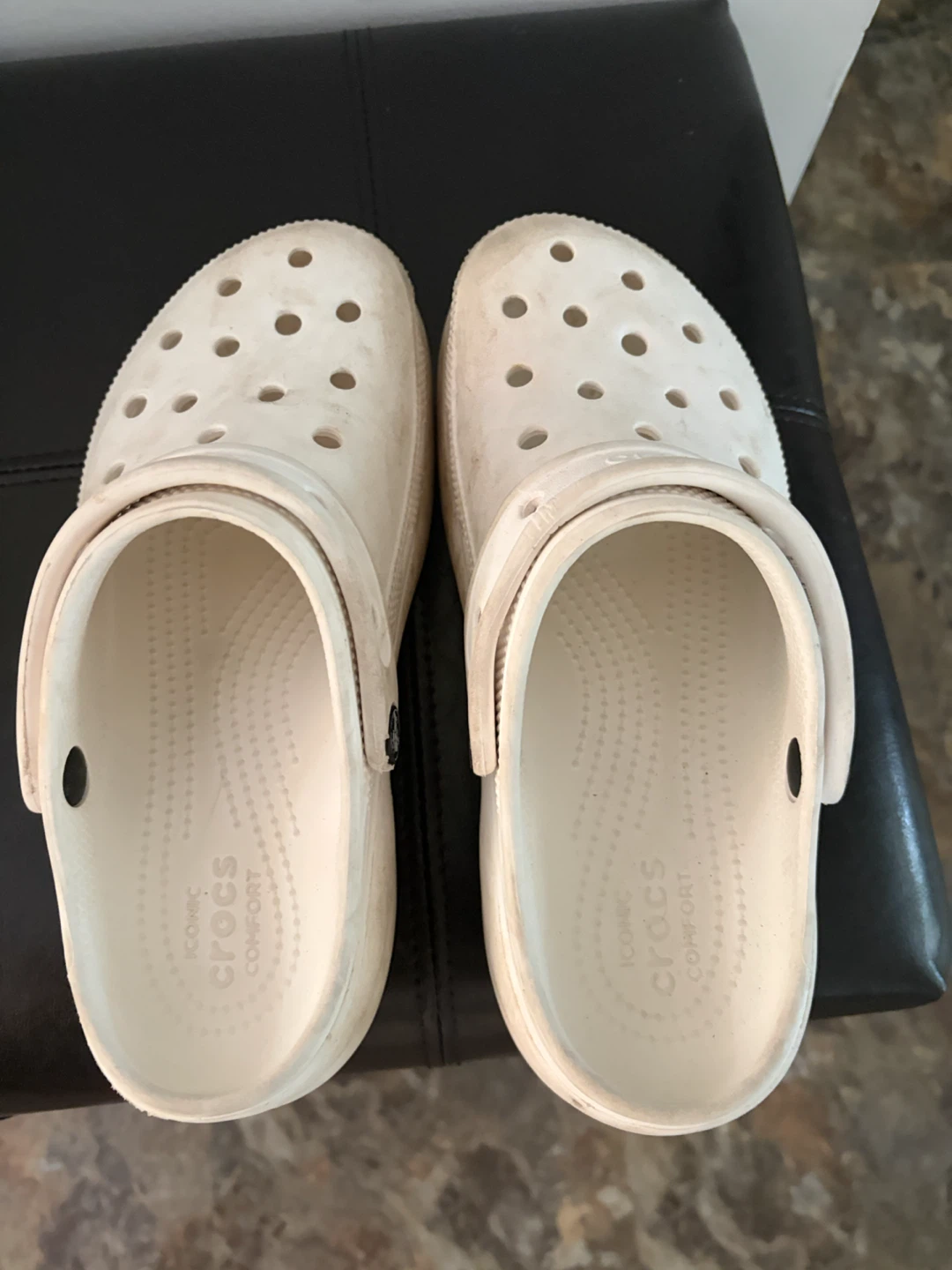 White Crocs Platform Clogs size 8 - photo 2
