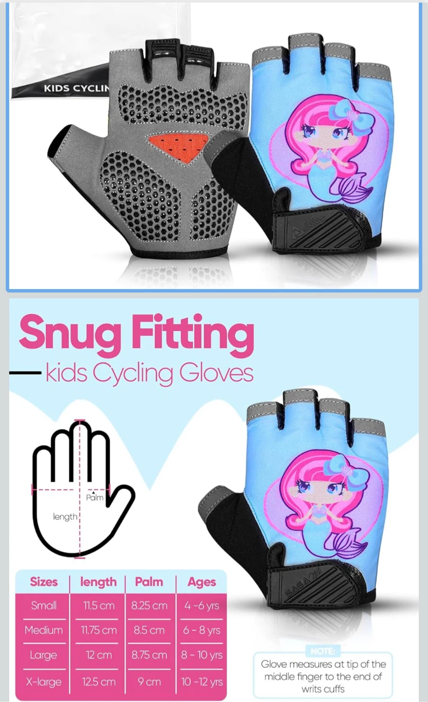 Saga Sports Kids Cycling Gloves