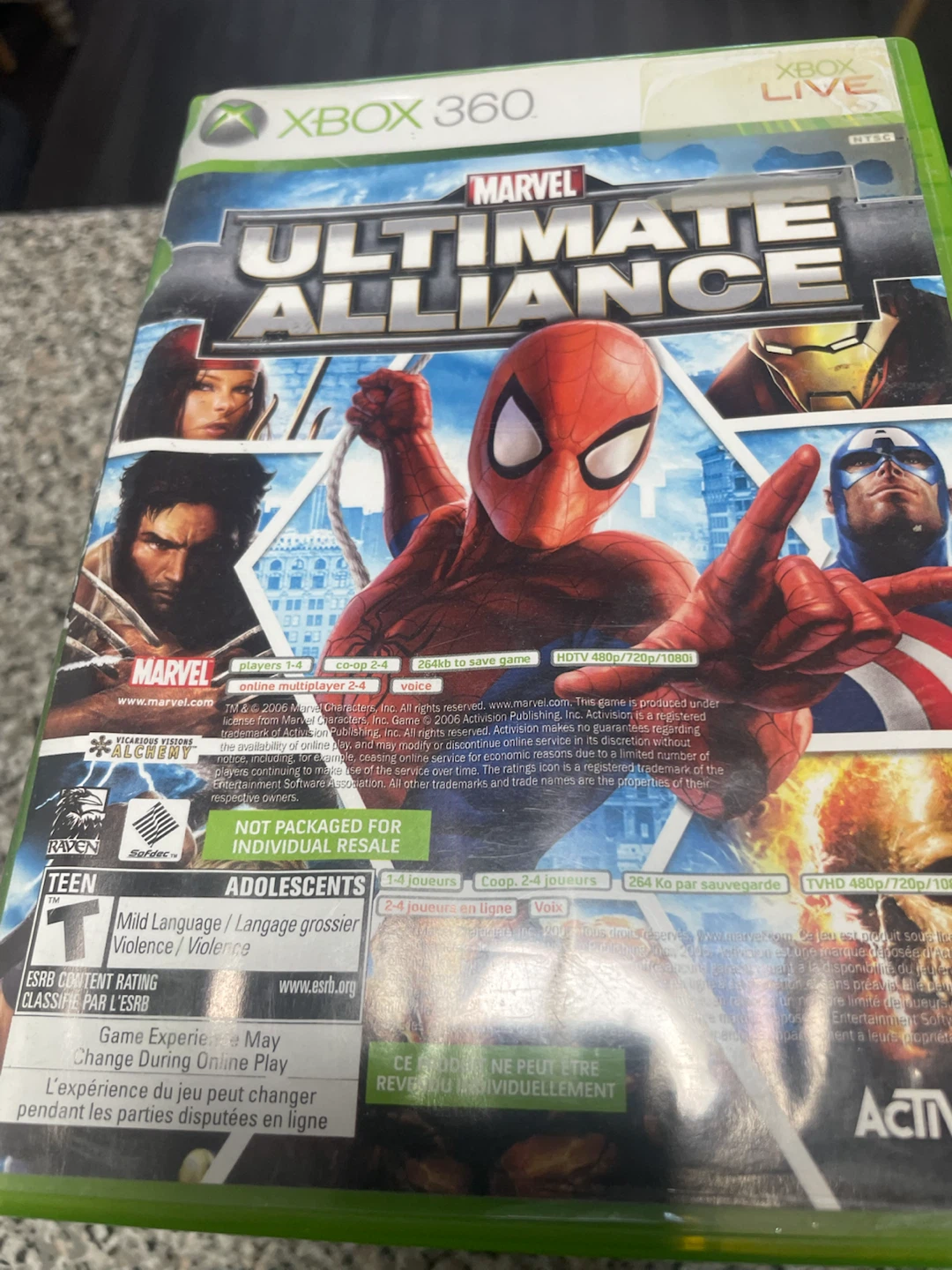 Marvel Ultimate Alliance Xbox 360