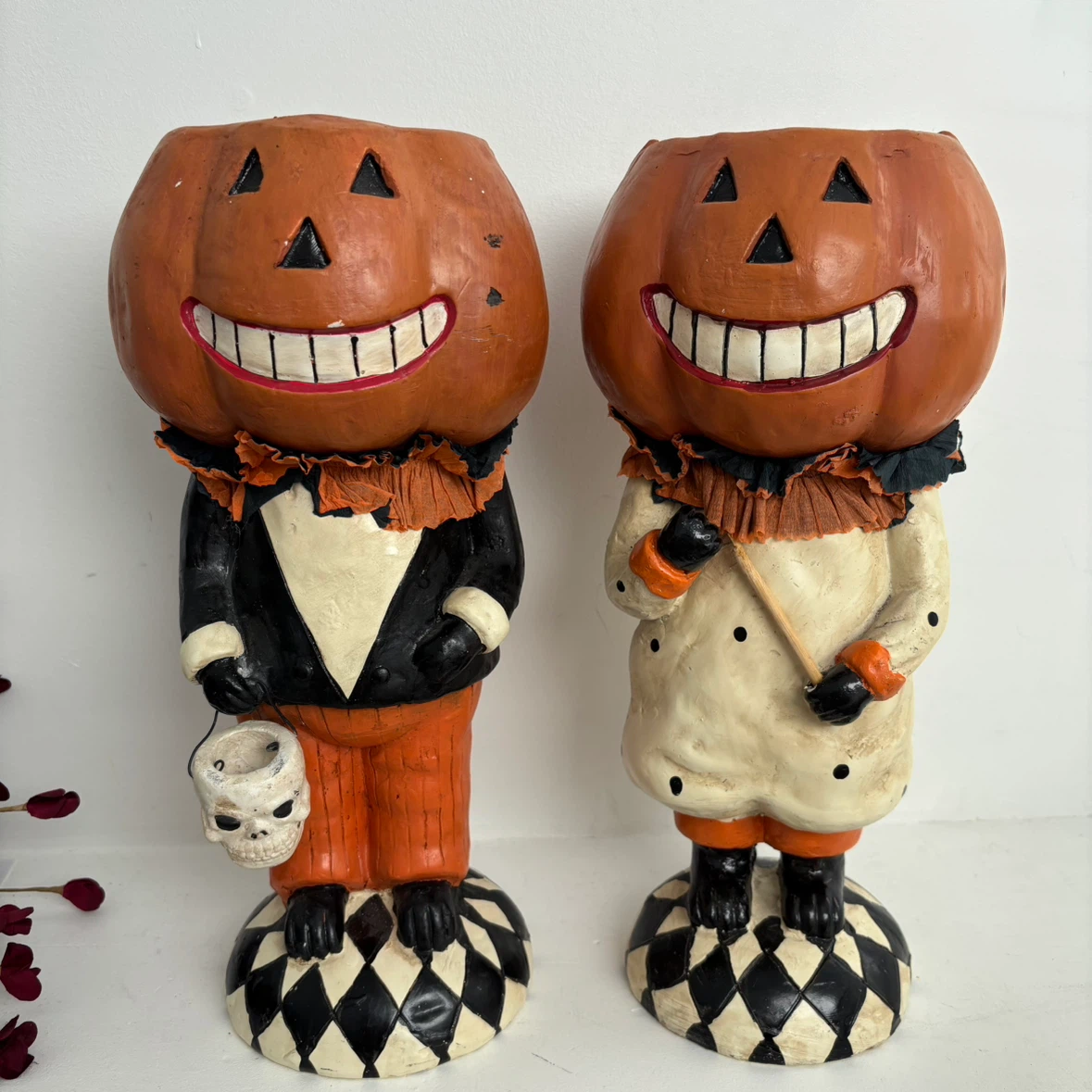Halloween Jack-o’-Lantern Candy Bowl Figurines