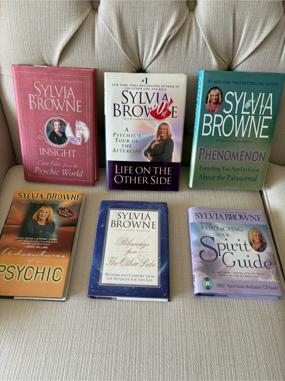 Set of 6 Psychic Sylvia Browne Hardcover Books