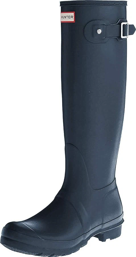 HUNTER Dark Gray Rubber Boots Size 7 Female