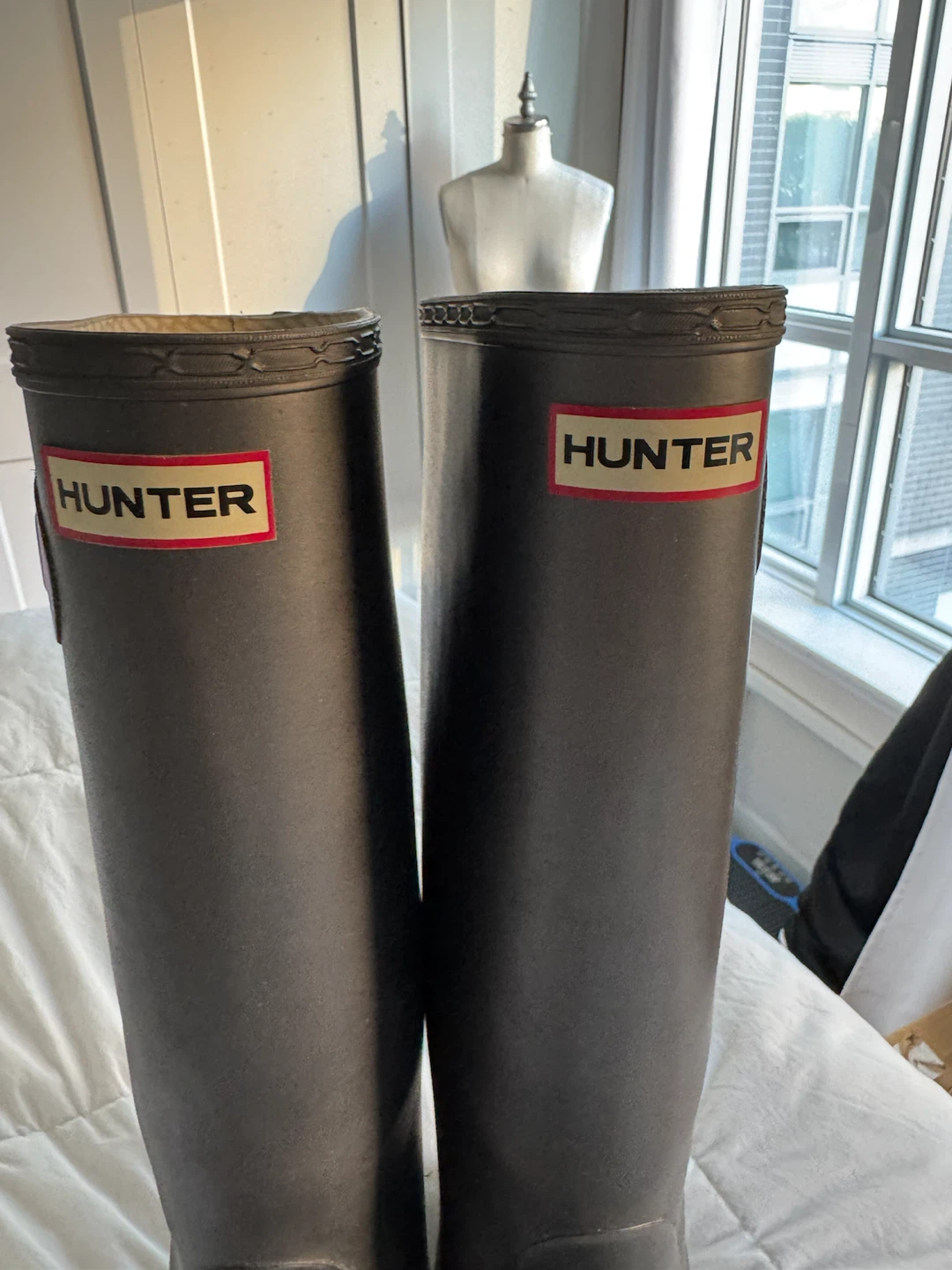 HUNTER Dark Gray Rubber Boots Size 7 Female - photo 3