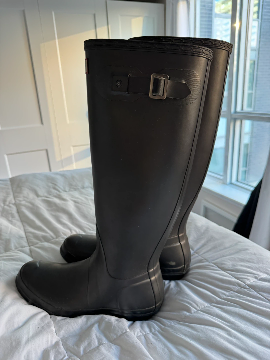HUNTER Dark Gray Rubber Boots Size 7 Female - photo 5