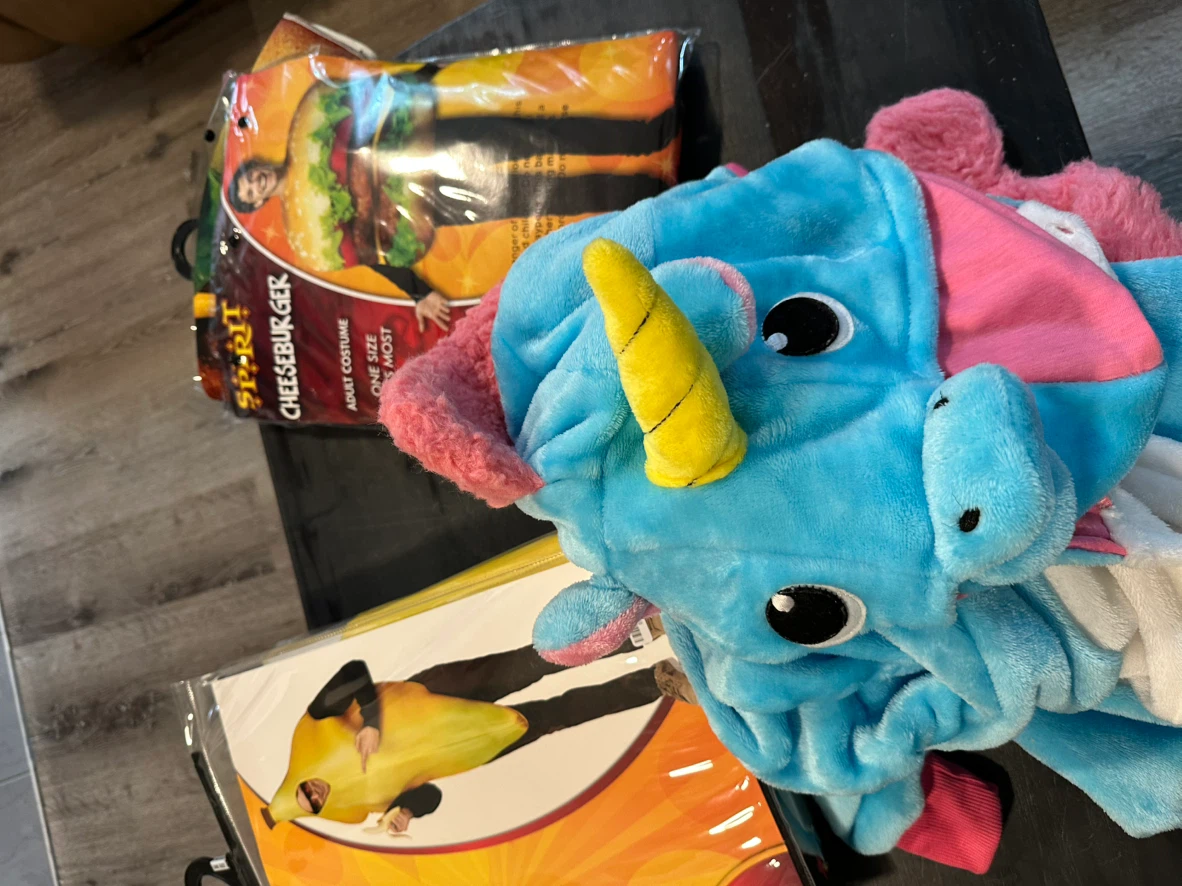 Spirit Halloween Cheeseburger and Banana Costumes