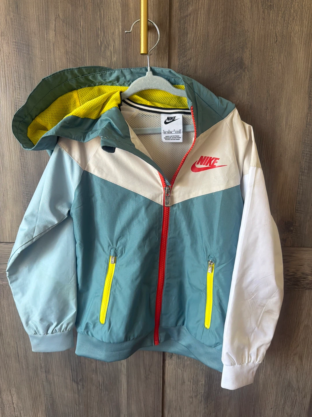 Nike Kids Colorblock Windbreaker Jacket Size 5