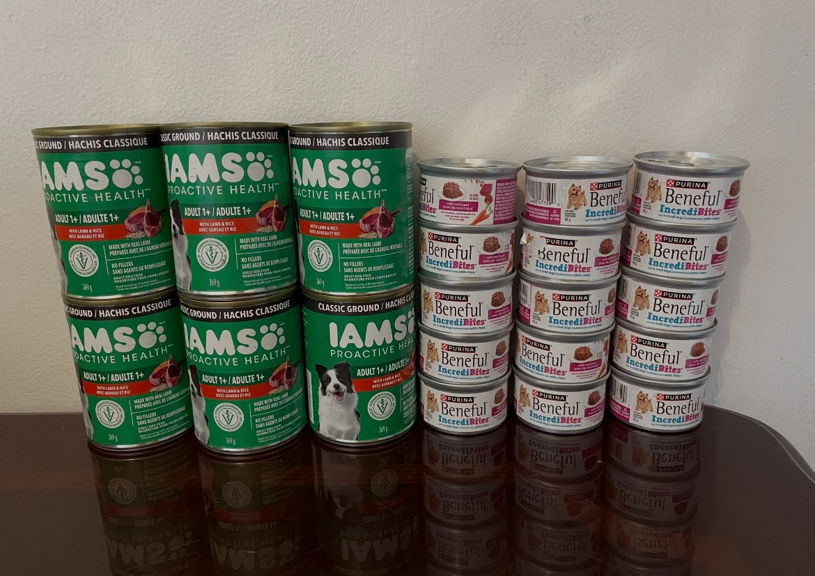 21 Cans Wet Dog Food Lot