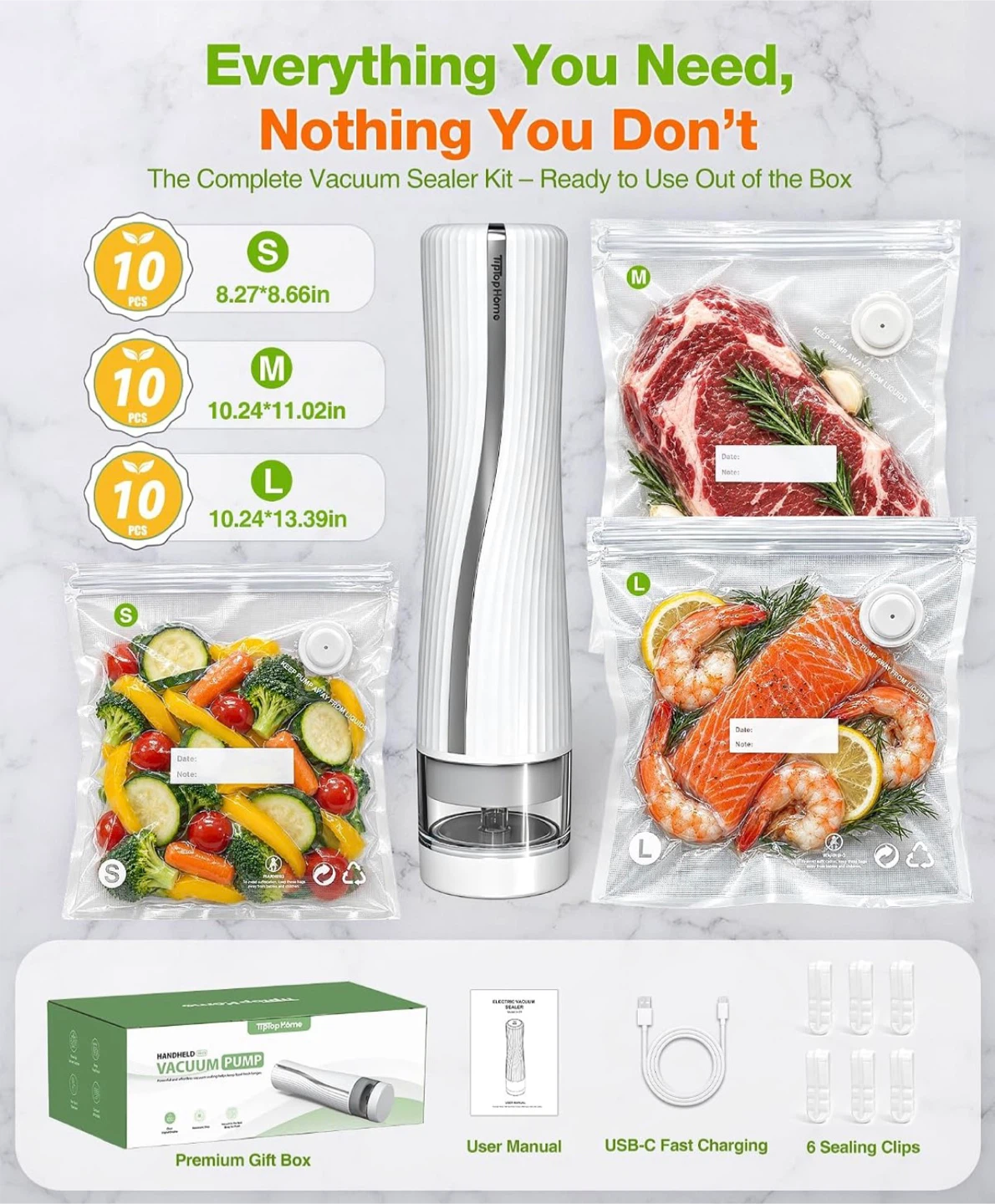 Home Handheld Vacuum Sealer Kit - photo 5