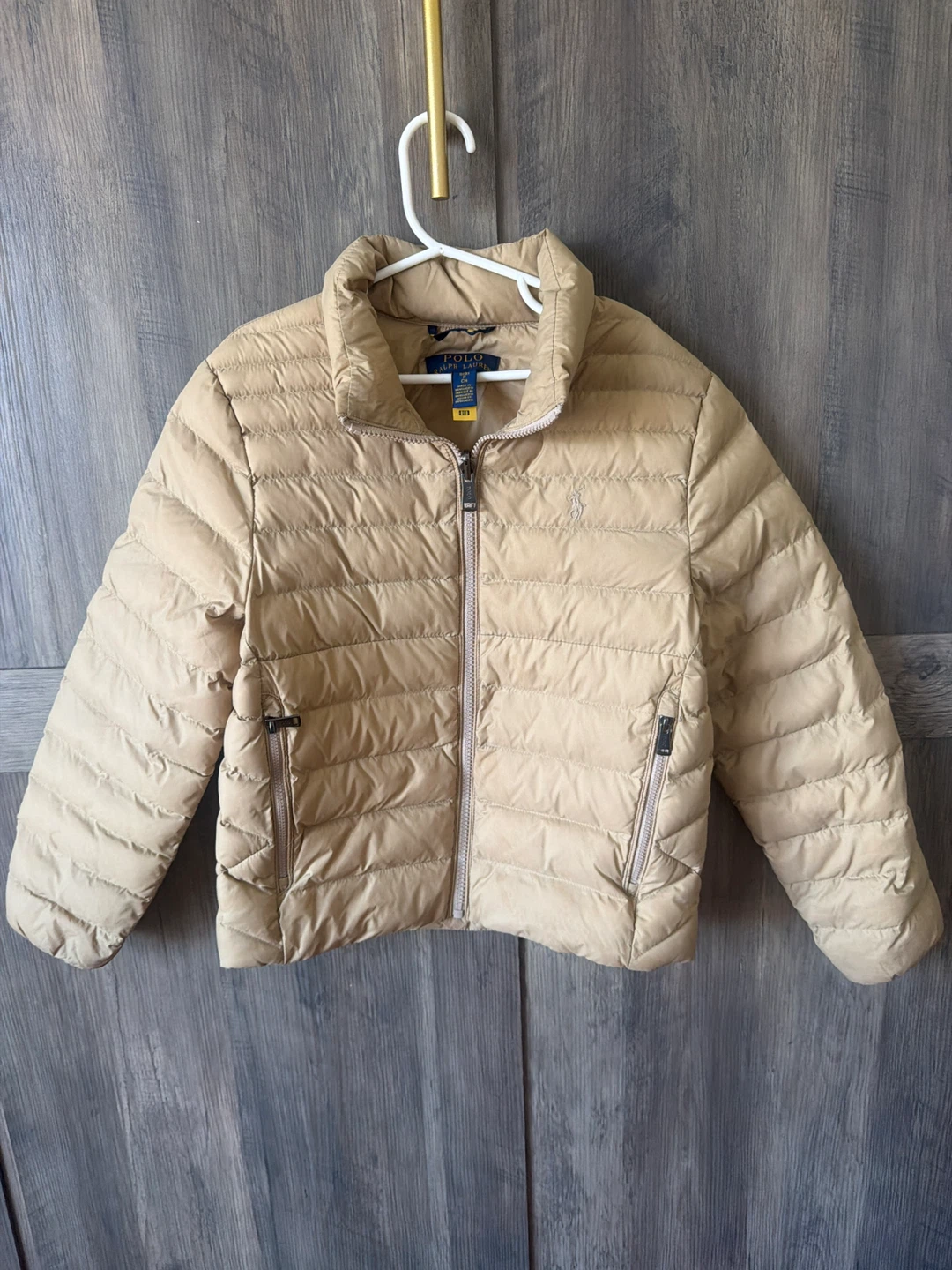 Polo Ralph Lauren Kids Tan Puffer Jacket Size S (8)