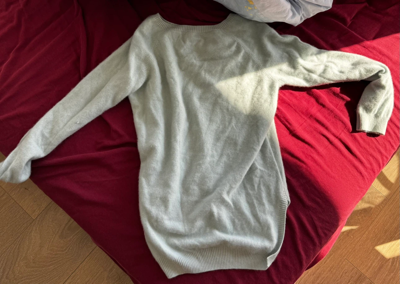 Light Blue Long Sleeve Knit Sweater