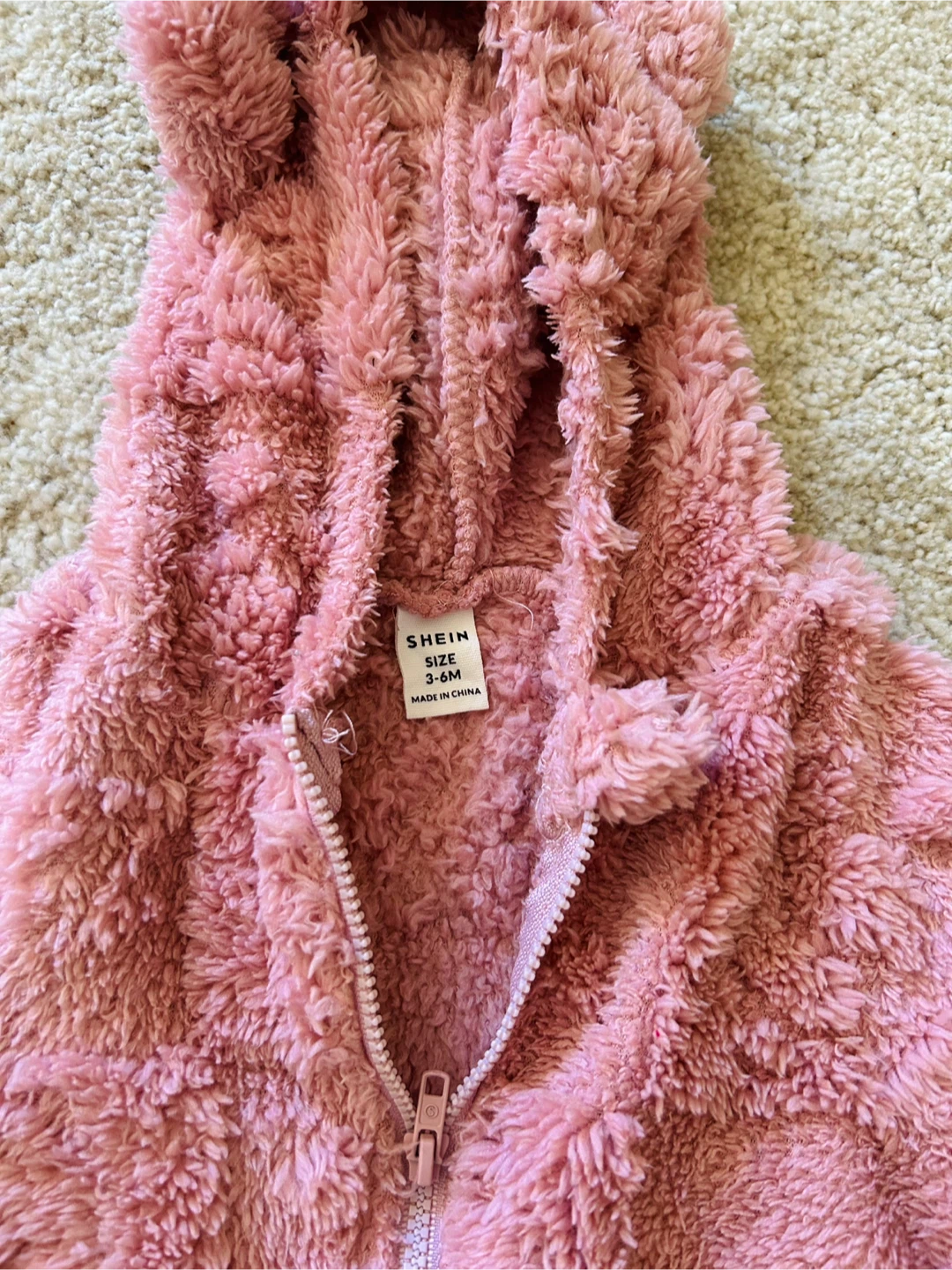 SHEIN Baby Pink Bear Ear Onesie - photo 2